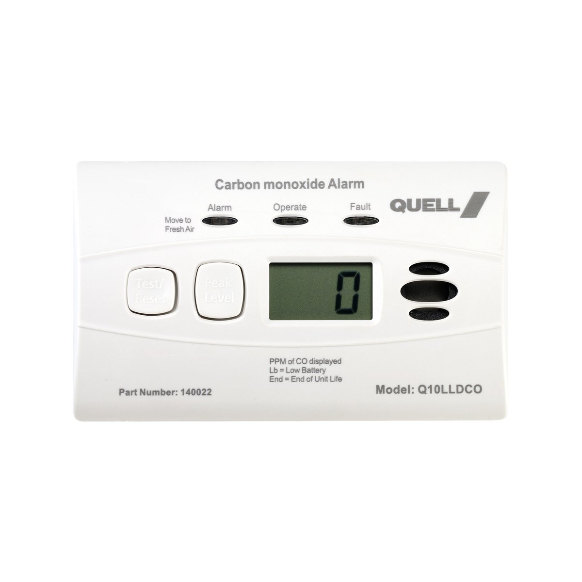 Quell Carbon Monoxide Alarm - 195mm x 290mm - White - 10 Year Battery - SuperSaverAU - view 2