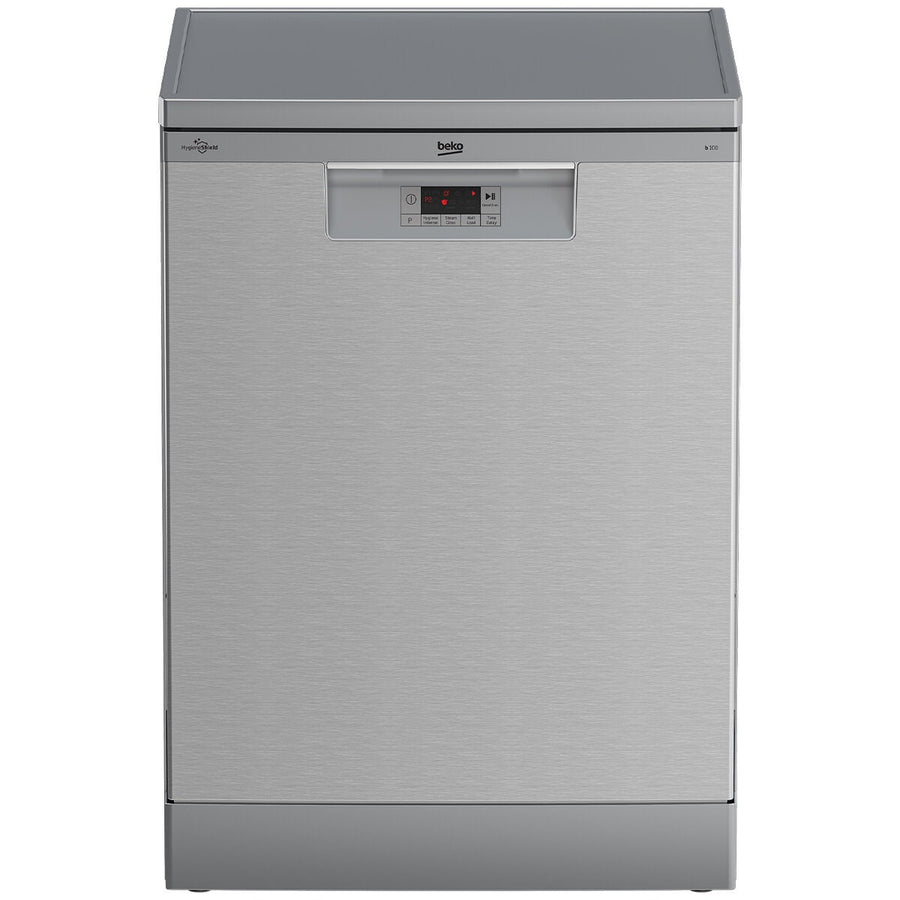 Beko 60cm Freestanding Dishwasher - 14 Place Settings, Stainless Steel, Hygiene Intense - BDFB1410X