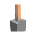 Vuepro Bolt Down Post Support - 90mm - Galvanised - Easy Install - SuperSaverAU - view 2