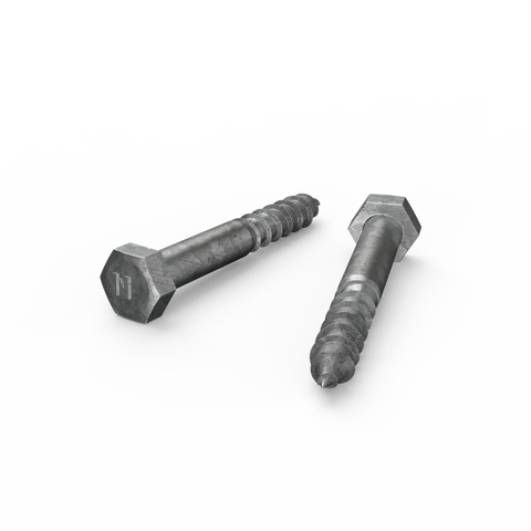Zenith M10 x 75mm Hot Dip Galvanised Hex Head Coach Screw - Coarse Thread