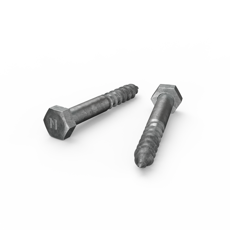 Zenith M10 x 75mm Hot Dip Galvanised Hex Head Coach Screws - Heavy-Duty Fastening - 4.6 Grade Steel - SuperSaverAU - view 1