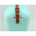 Polarbox Classic 12L Cooler - Cyan, Retro Design, Leather Shoulder Strap, Made in Spain - PLBC12C