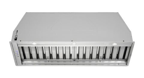 Glem Gas 85cm Undermount Rangehood - Stainless Steel - 1200m³/h - Dishwasher-Safe Baffle Filters - GQA85UC