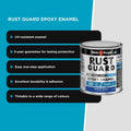 White Knight Rust Guard 250ml Marine Blue Gloss Epoxy Enamel Metal Paint