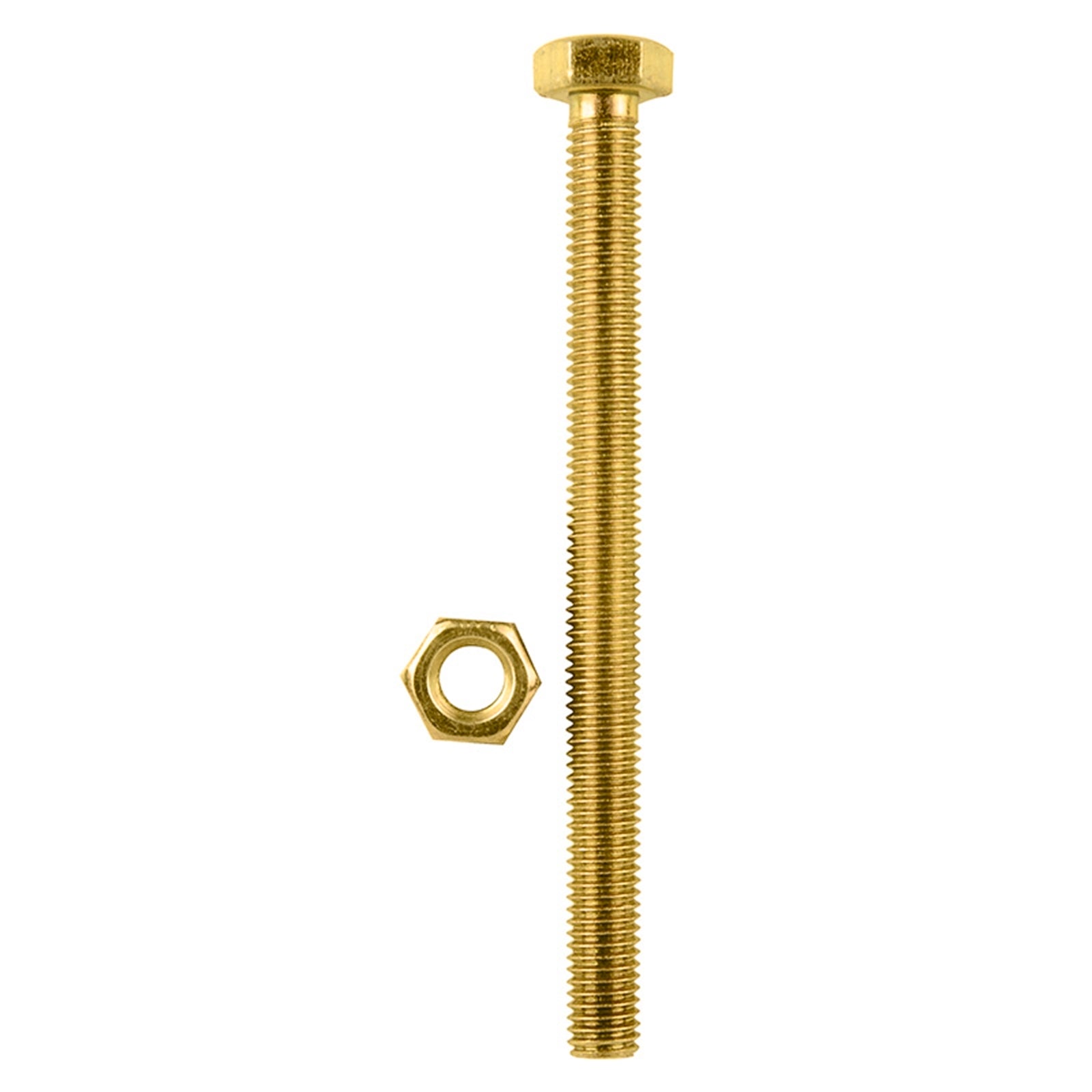 Pinnacle M8 x 100mm Hi-Tensile Hex Bolt and Nut - Yellow Zinc, 2 Pack