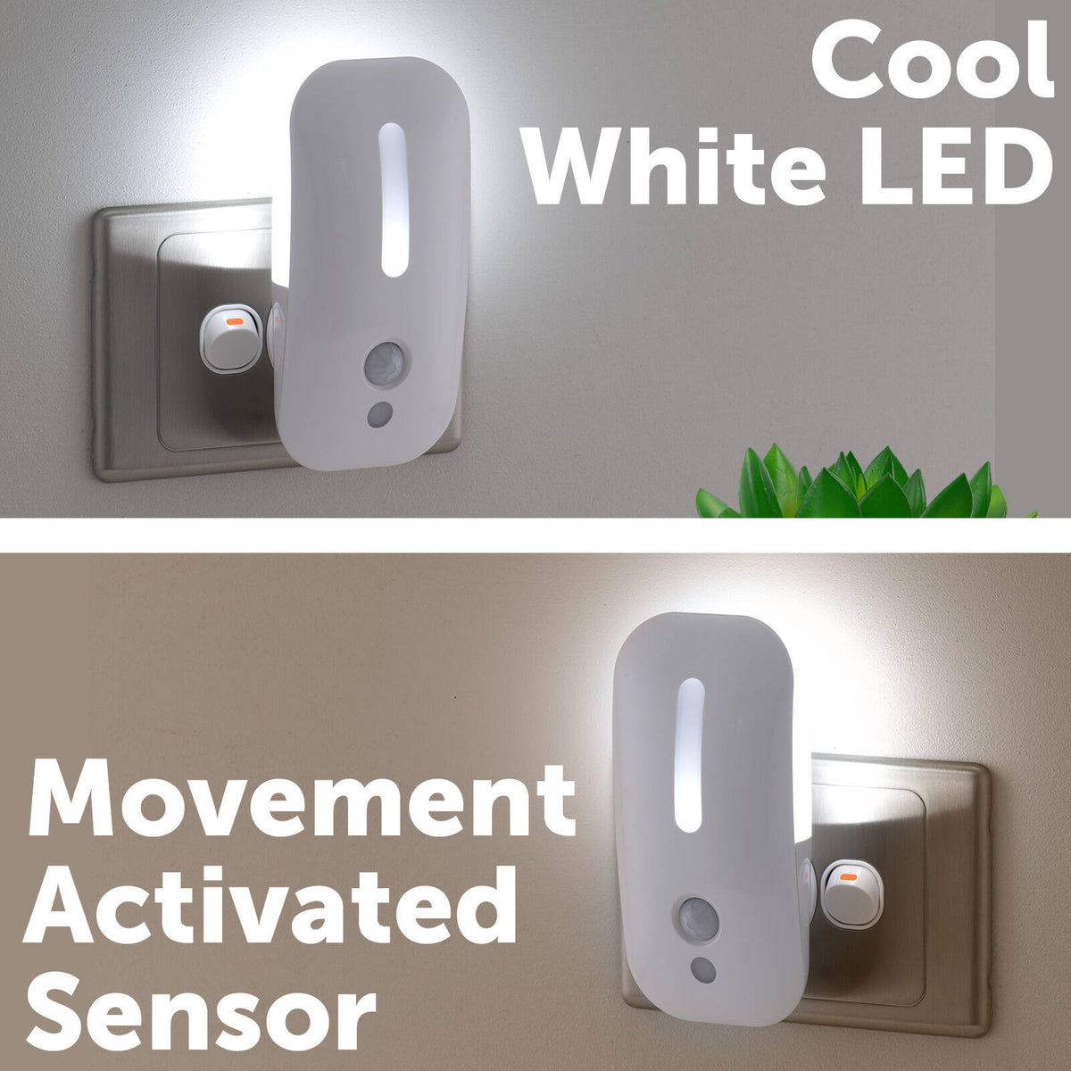 Arlec Dual Sensor Mouse Motion Nightlight 60mm White 8W PIR Dusk to Dawn