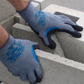 Showa 330 Re-Grip Gardening Gloves Large, Latex Coated, Grey & Black