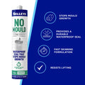 Selleys No Mould 290ml White Acetic Cure Silicone Sealant