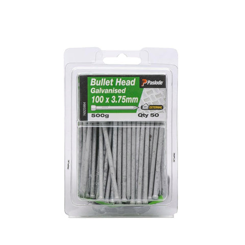 Paslode Bullet Head Nails 100mm 3.75mm Galvanised Steel Corrosion Resistant - SuperSaverAU - view 1
