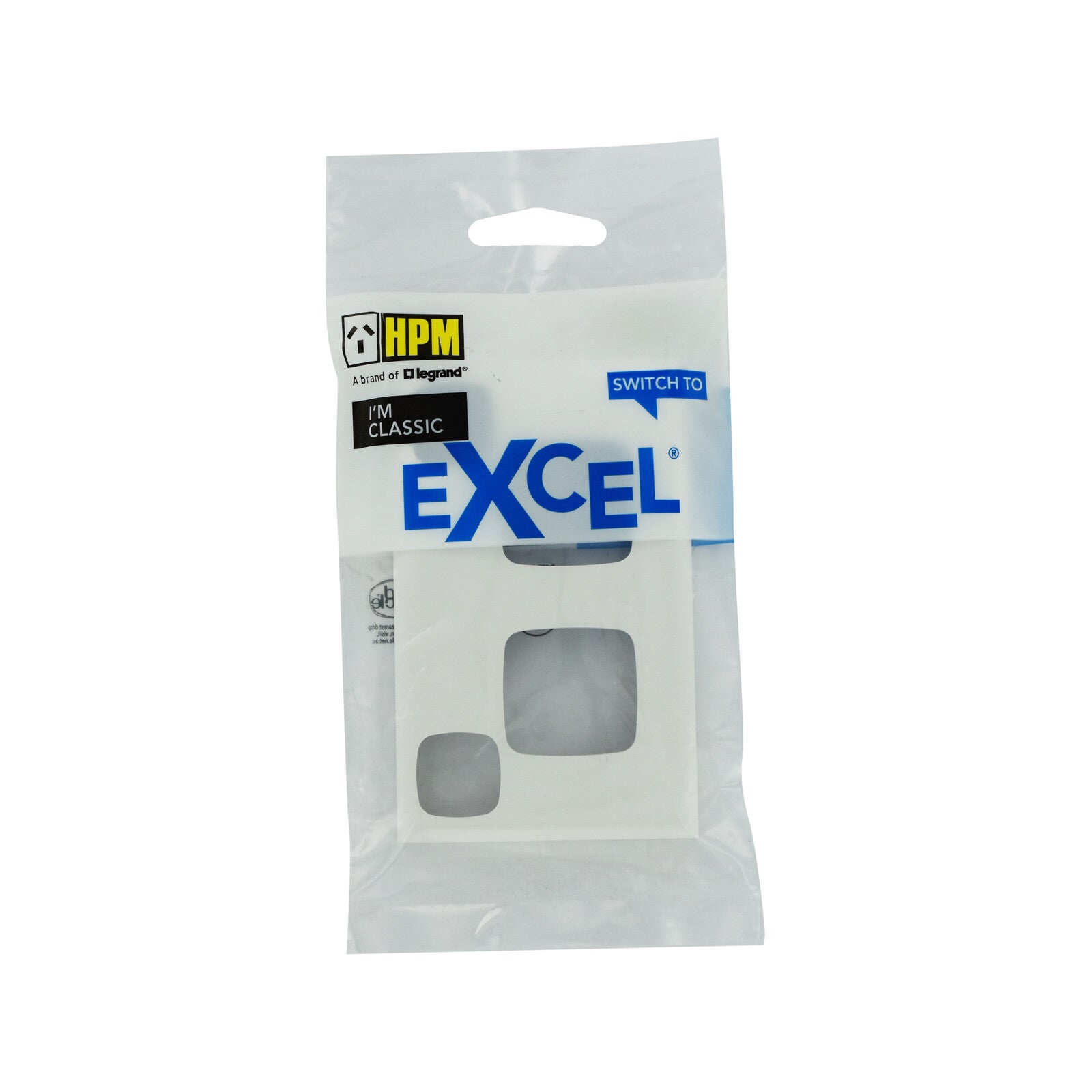 HPM Excel Double Powerpoint Cover Plate Matt White CDXL777PLWE
