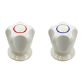 Shaw Mason Ivory Classic Basin Top Assembly Pair - 160mm x 120mm x 70mm - Easy Install - Temperature Indicators - SuperSaverAU - view 1