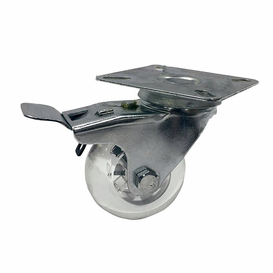 Easyroll 50mm Transparent Swivel Plate Castor 40kg Load Durable - SuperSaverAU - view 1