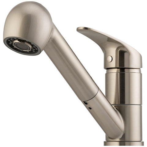 Oliveri Pull Out Spray Kitchen Mixer Tap - Brushed Nickel, Brass Body, 5 Star WELS - LON580FBN-P