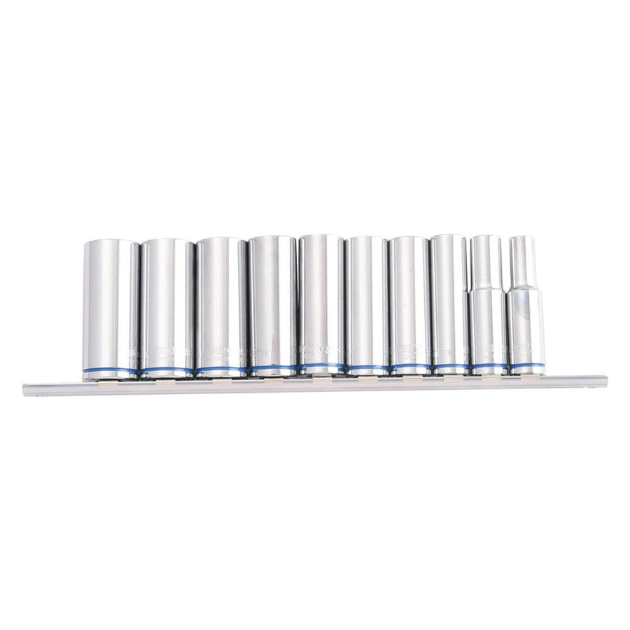 Kincrome 10 Piece 1/2" Drive Metric Deep Socket Rail Set 8-19mm Rust Resistant