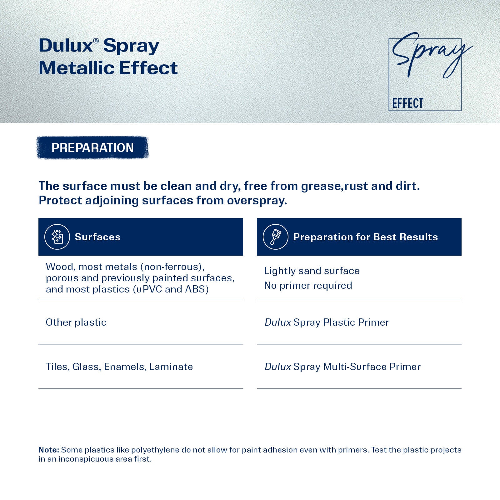 Dulux 325g Silver Metallic Effects Spray Paint, Decorative Metallic Finish for Metal, Wood & Plastic