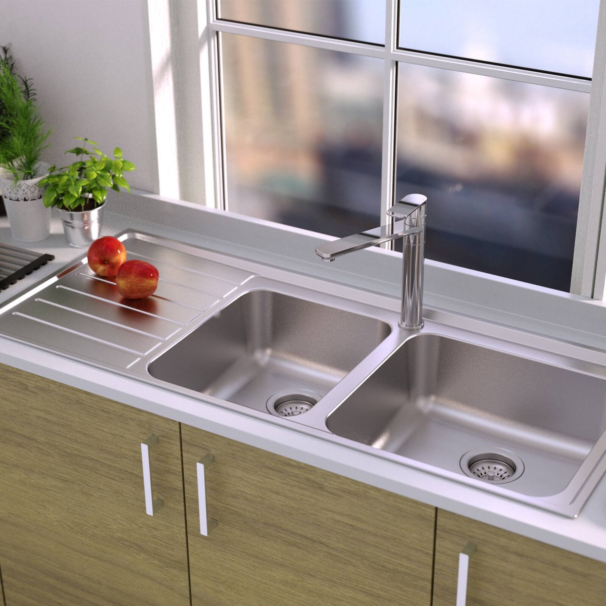 Caroma Luna Sink Mixer - Lead Free Brass - Polished Chrome - 50mm x 260mm x 220mm - Easy Clean Aerator - SuperSaverAU - view 3