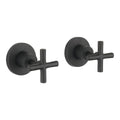 Mondella Matte Black Resonance 1/2 Turn Cross Handle Wall Top Assembly Set - 245mm x 65mm x 1245mm - Precise Water Control - Lead-Free Stainless Steel - SuperSaverAU - view 1