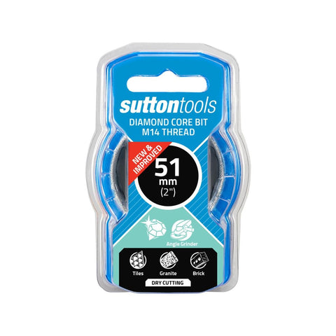Sutton Tools 51mm M14 Diamond Core Bit - Steel - 35mm Depth - Durable - SuperSaverAU - view 1