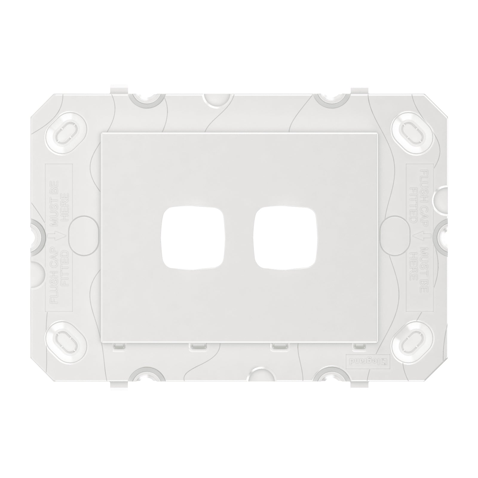 HPM ARTEOR 2 Gang Wall Switch Grid, White 128mm x 91mm Indoor
