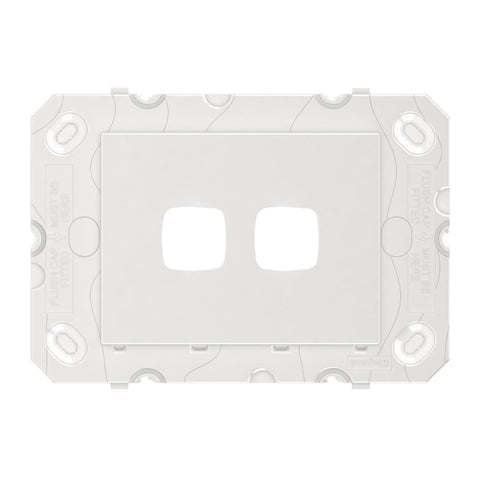 HPM Arteor 2 Gang Wall Switch Grid Only 128mm x 91mm White - Modern Design - SuperSaverAU - view 1