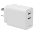 Antsig 20W Dual USB-C Wall Charger - 2 Ports - Fast Charging - Compact - SuperSaverAU - view 1