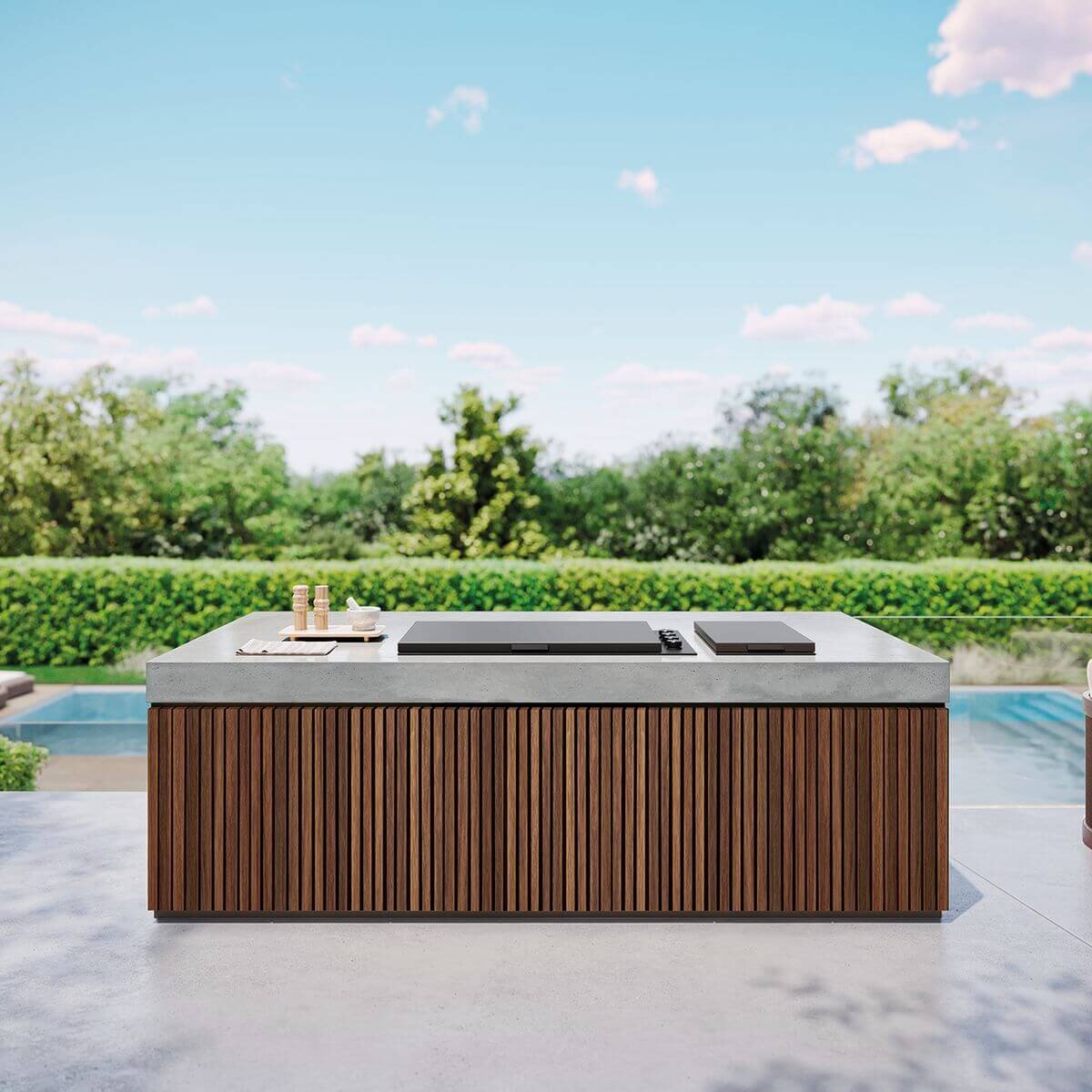 Beefeater ProLine 6 Burner Built-In Gas BBQ with Lid - Grey / Charcoal - Slimline Removable Lid - BSL158DB