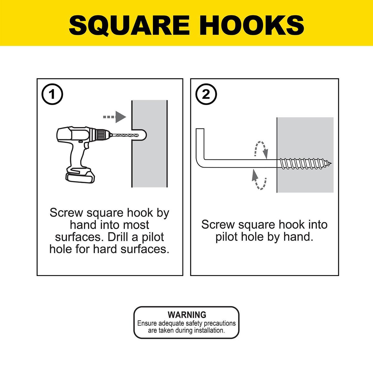 Everhang Zinc Plated Square Hook 35mm 20 Pack - Silver - 10kg Load Rating - SuperSaverAU - view 5
