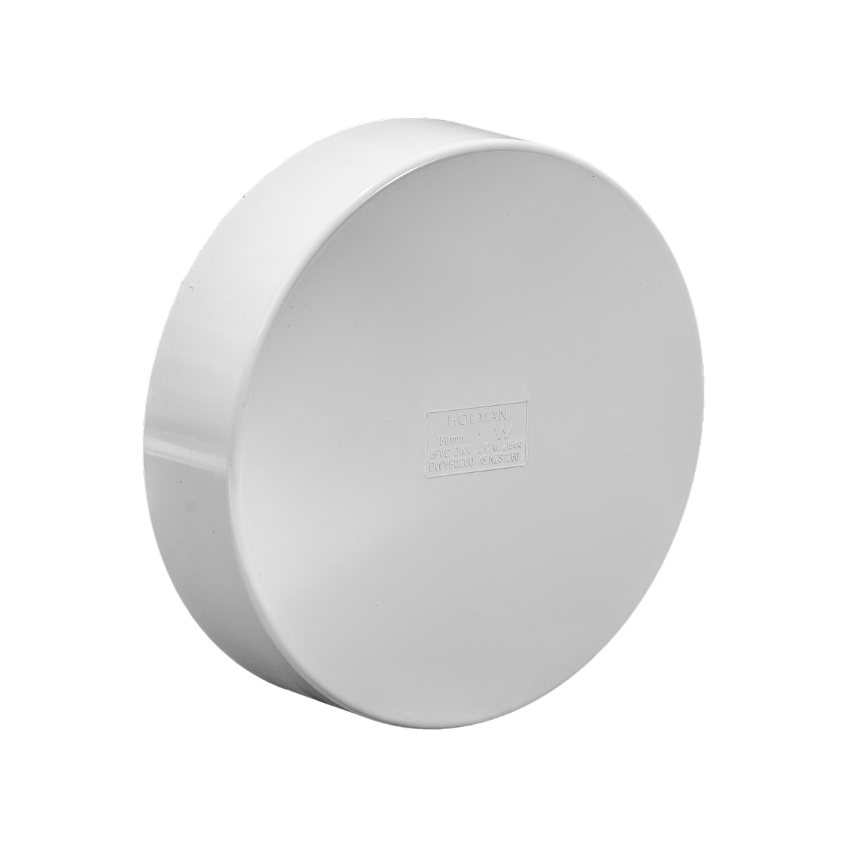 Holman 150mm PVC DWV Push On Cap - Grey - Durable - Easy To Use - SuperSaverAU - view 1