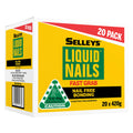 Selleys Liquid Nails Fast Grab Construction Adhesive 420g - 20 Pack, Acrylic Polymer, Bridges Gaps