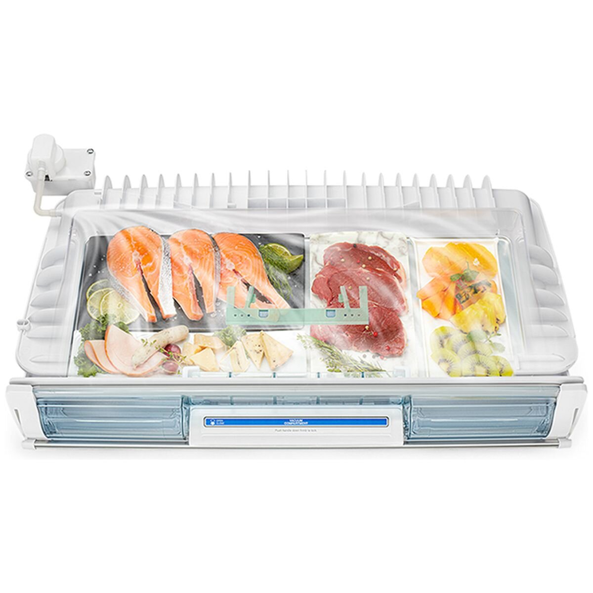 Hitachi 735L French Door Fridge - Crystal Mirror Glass, Vacuum Compartment, Made in Japan - RZX740RAX
