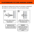 Everhang Picture Hanging Screws - 10kg - Steel - Self-Drilling - 10 Pack - SuperSaverAU - view 3