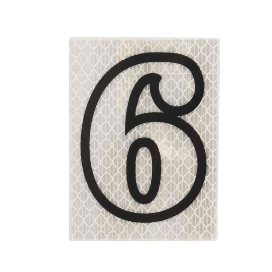 Sandleford 80mm Self Adhesive Night Shine House Number 6 - Silver - SuperSaverAU - view 1