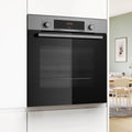 Bosch Series 4 60cm Electric Built-In Oven - 71L, 7 Functions, Pizza Setting, Stainless Steel - HBA534BS3A