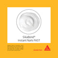 Sika SikaBond Instant Nails Fast Construction Adhesive 430g, White Solvent Based