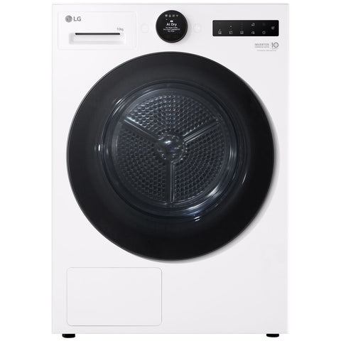 LG Series 9 10kg Heat Pump Dryer - White, 9 Star Energy Rating, Super Speed Drying - DXH9-10W