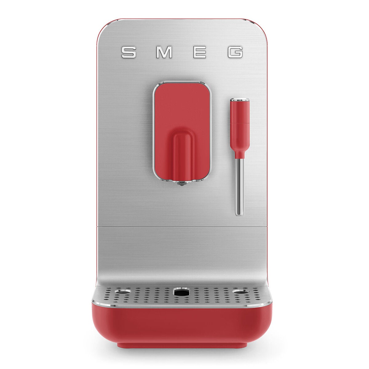 Smeg 50's Style Automatic Coffee Machine - Hot Water and Steam Dispenser, Red - BCC02RDMAU