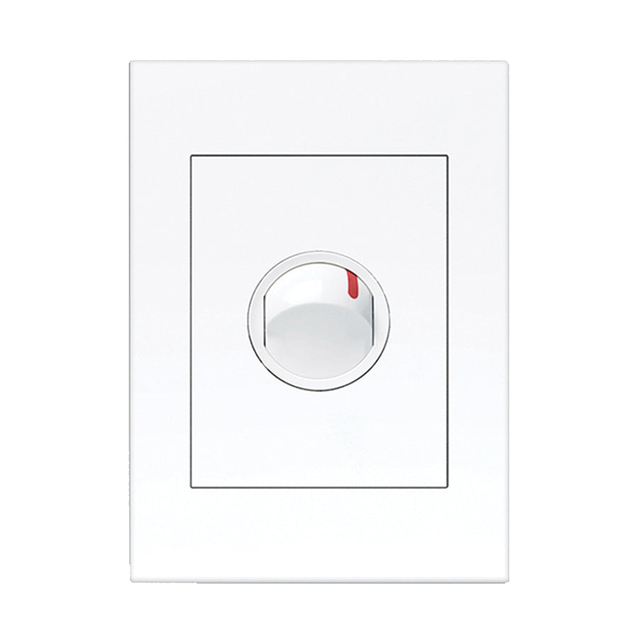 HPM VIVO 1 Gang Double Pole Wall Switch, White, 40A 240V, with Locator Light (EV770/40DPWE)