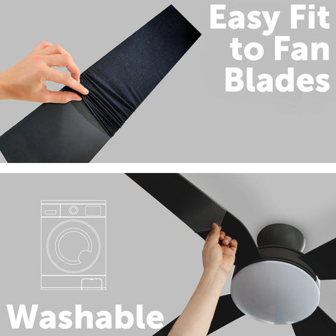 Arlec Black Nylon Ceiling Fan Sleeve 4 Pack