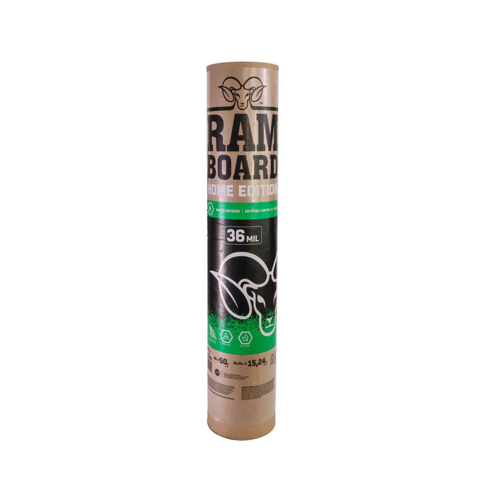 Ramboard Home Edition 915mm x 15.24m Brown Recycled Fibre Temporary Floor Protection, Indoor