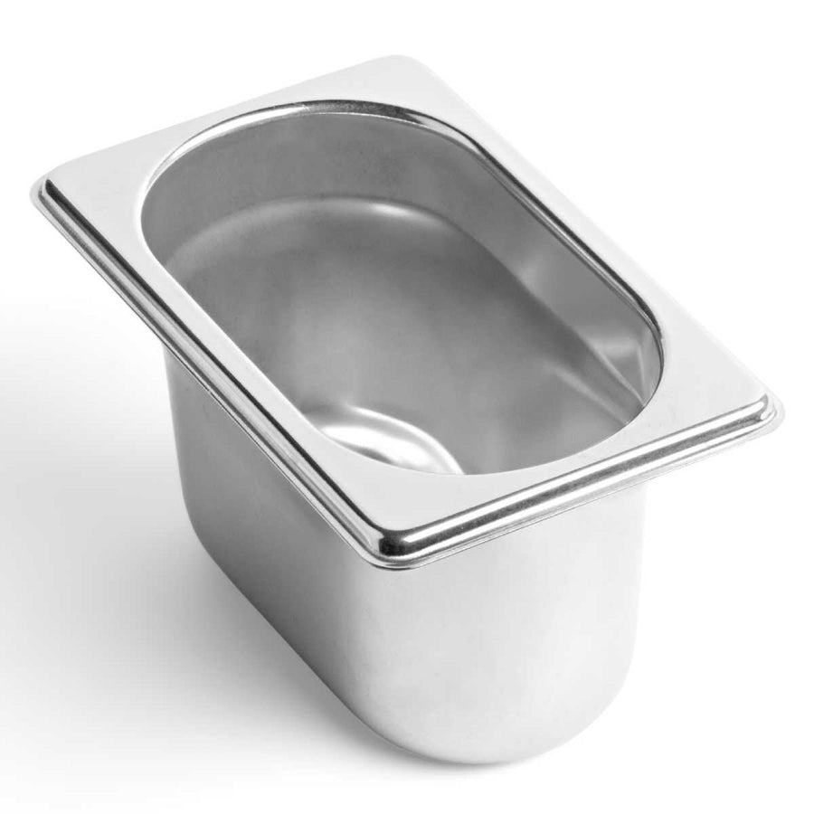 Artinox 1/9 Gastronorm Tray 3 Pack - Silver Stainless Steel Finish, 176mm x 108mm - AG191003