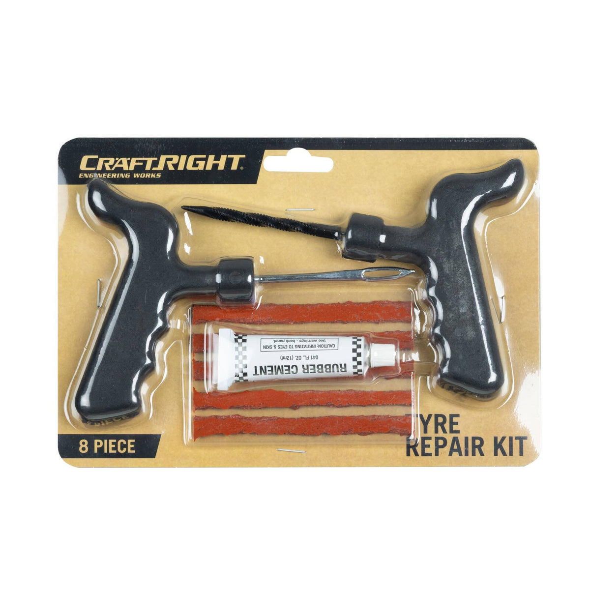 Trojan Tubeless Tyre Repair Kit with 5 Plugs for Puncture Repairs