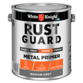 White Knight Rust Guard Metal Primer 4L - Medium Grey Solvent Based Rust-Inhibiting Primer