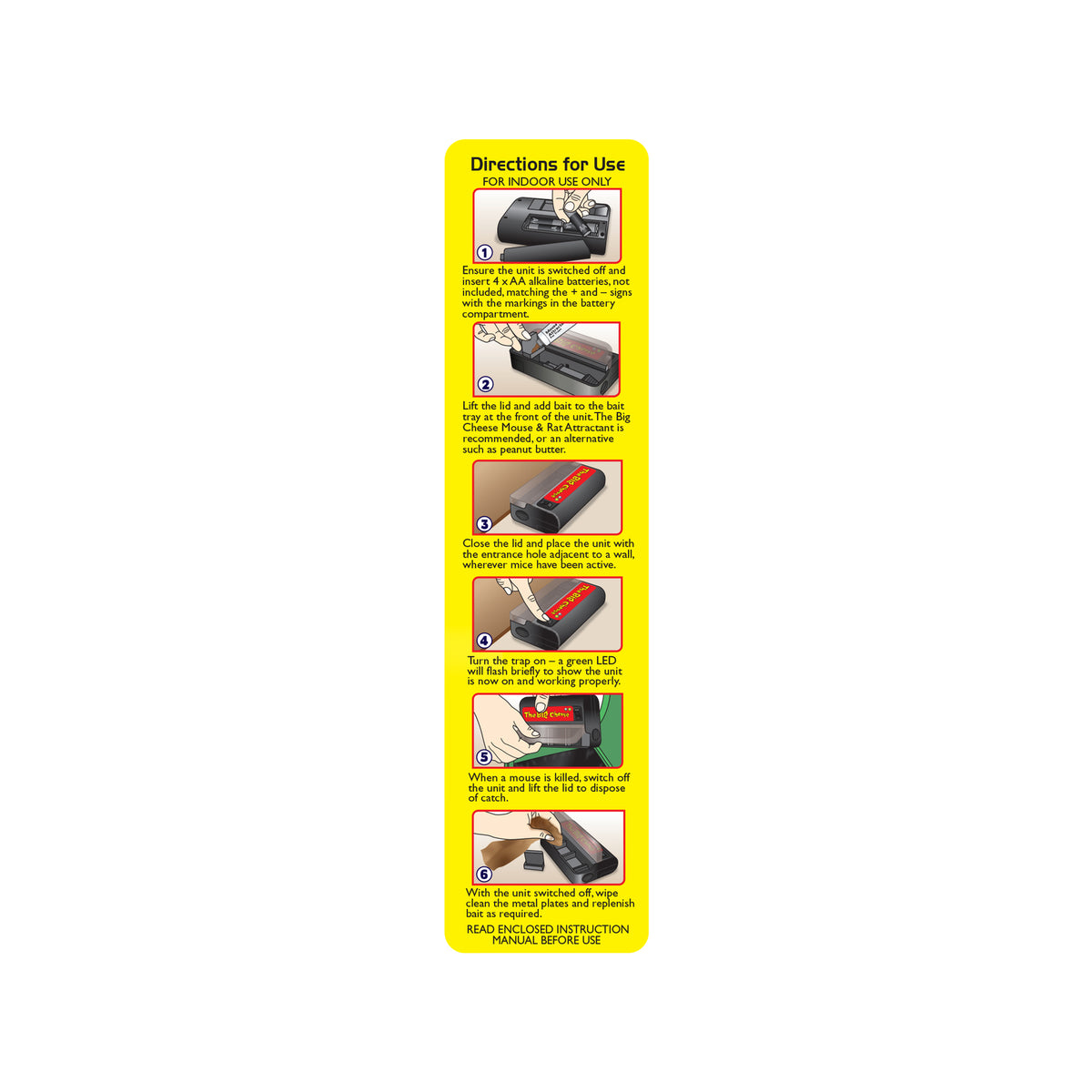 The Big Cheese Electronic Mouse Killer - Battery-Powered Indoor Mouse Trap