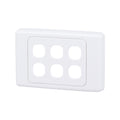 DETA 6 Aperture Grid Plate, White Plastic, 75mm x 115mm, Indoor