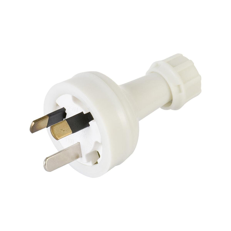 Deta 10A White Plug Top - PVC - 3 Pin - Flexible Cord Compatibility - SuperSaverAU - view 1