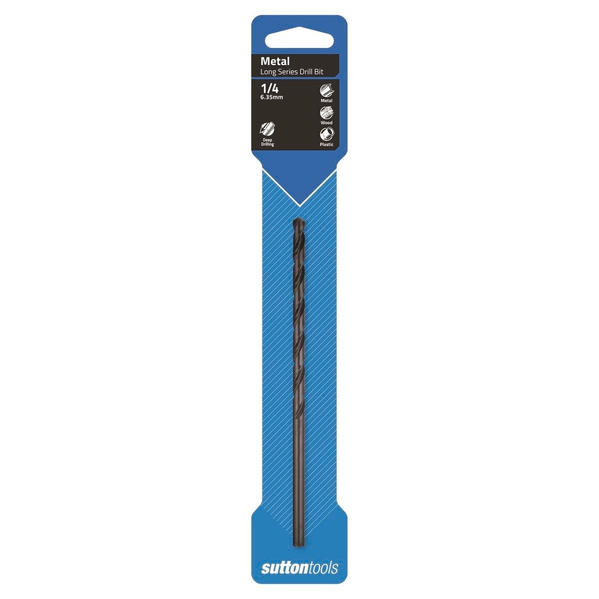 Sutton Tools 1/4 Long Series Jobber Drill Bit M2 HSS Blue Finish - SuperSaverAU - view 1