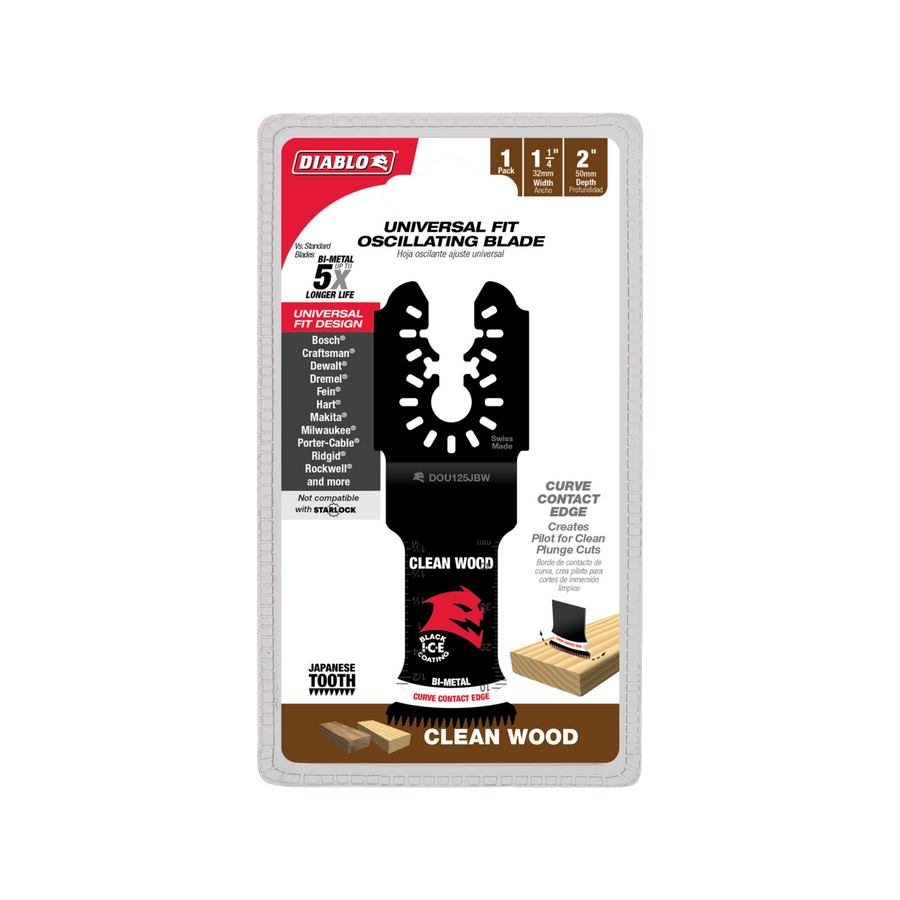 Diablo Multi Tool Blade Clean Wood 50mm x 32mm Universal - Ultra-Hardened Edge - Precision Cuts - SuperSaverAU - view 1