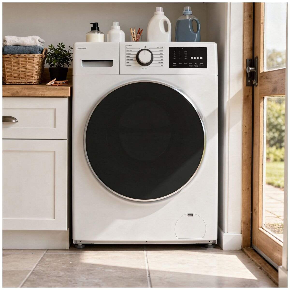 Telefunken 11kg/7kg Washer Dryer Combo - White, 1400rpm Spin, Touch Control, Sensor Dry - TF1170AU11FLWD