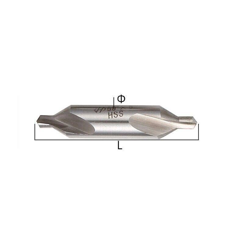 Centre Drill and Countersink Bit Set for Lathe, High Speed Steel, Pack of 6 - view 5