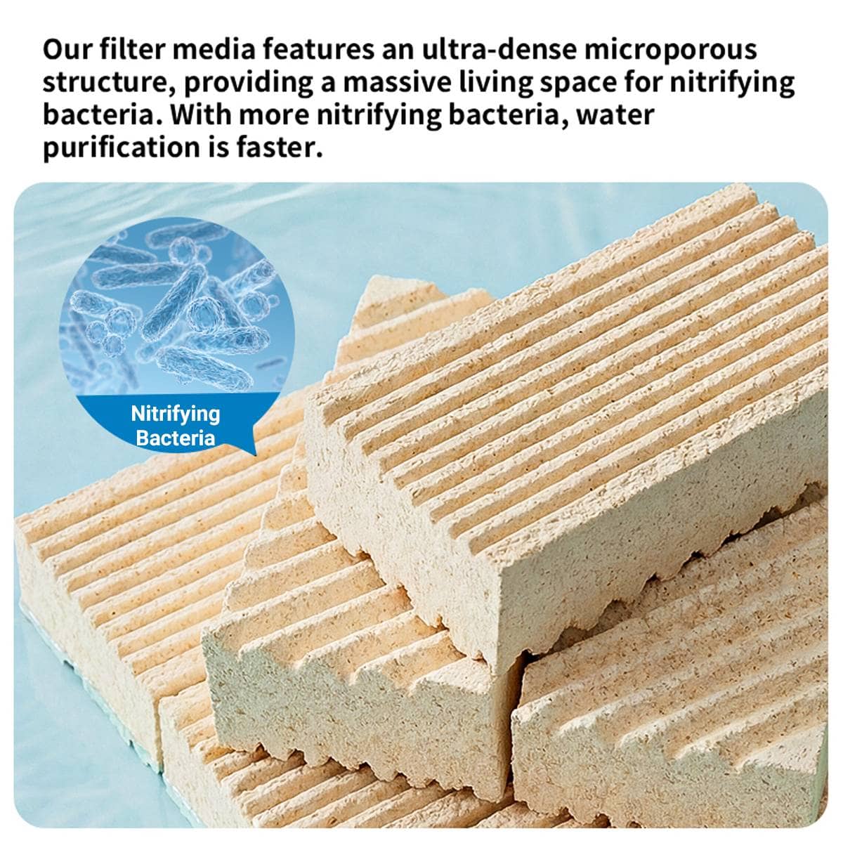Ceramic Bacteria House Filter Media Pack of 5 Nitrifying Bricks - view 5